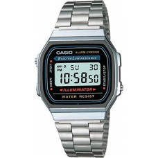 Casio Relógio Digital Vintage A159WGEA-1EF Prata e Preto